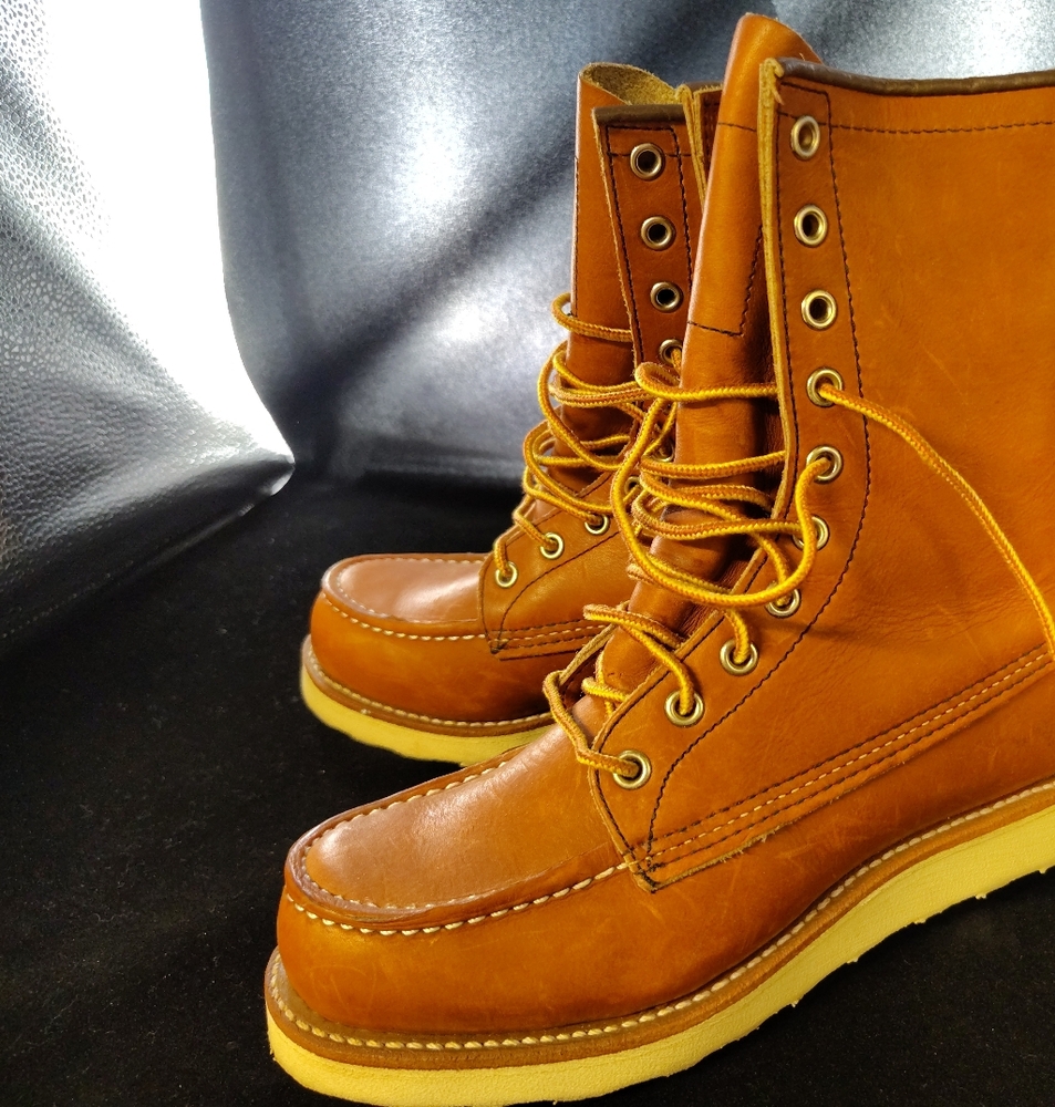 Redwing classic Moc 877 brown leather construction utility work boots size 4
